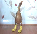 Wooden Ducks with wellies 40cm