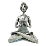 yoga lady silver white